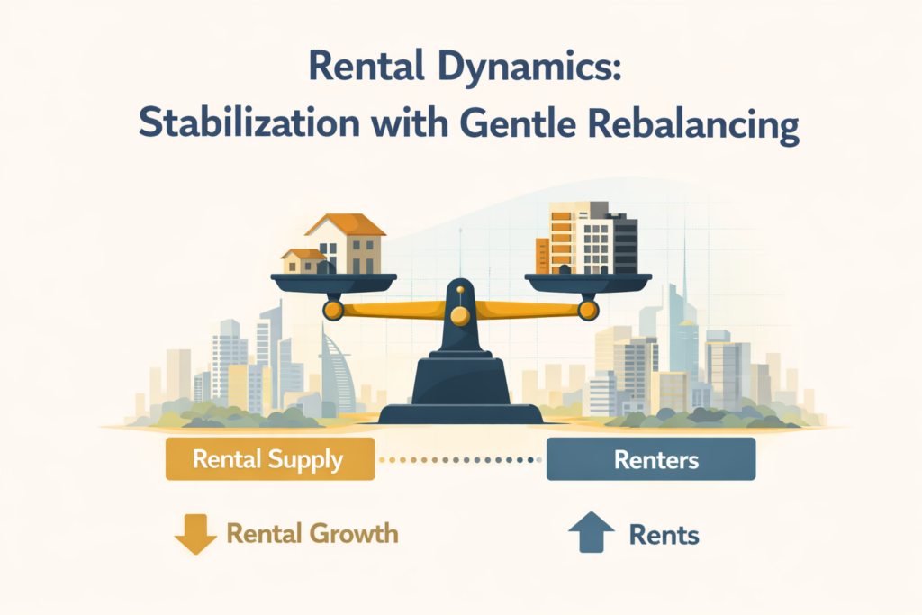 UAE rental market outlook 2030 - stabilisation forecast as 390000 unit pipeline delivers