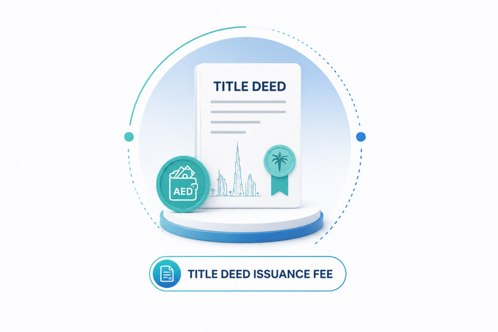 Official Dubai title deed document issued by the Dubai Land Department