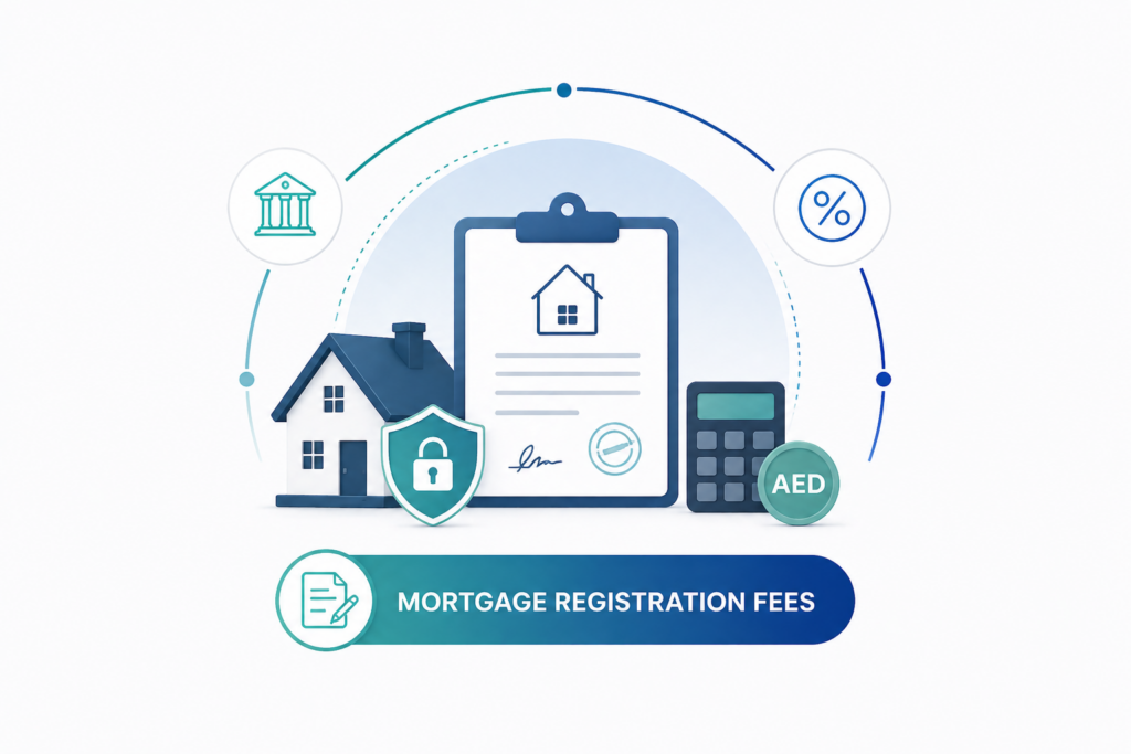 Mortgage registration fee structure for Dubai property buyers - 0.25% of loan amount